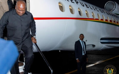 President Mahama uses presidential jet for international trip for the first time
